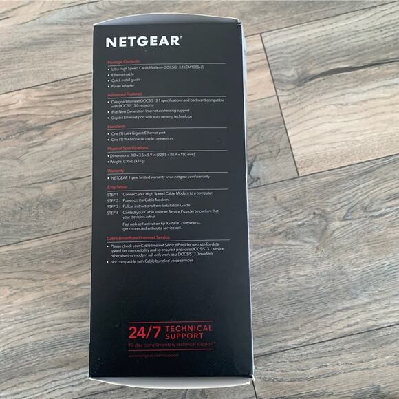 NETGEAR CM1000 ULTRA-HIGH SPEED CABLE MODEM‎ DOCSIS 3.1 -EUC - Picture 3 of 5
